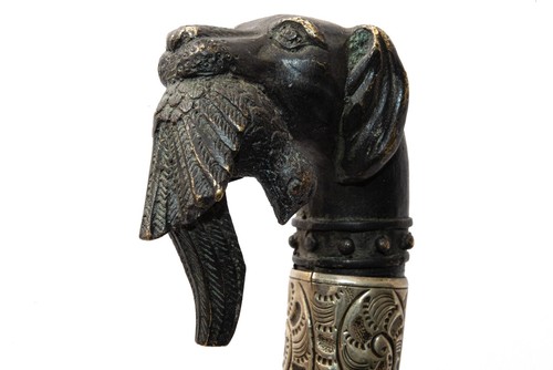 Vintage bronze dog - vintage,