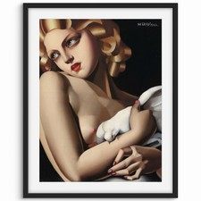 Tamara de Lempicka: Femme à la colombe, Archival Quality Fine Art Print, 8x10”.