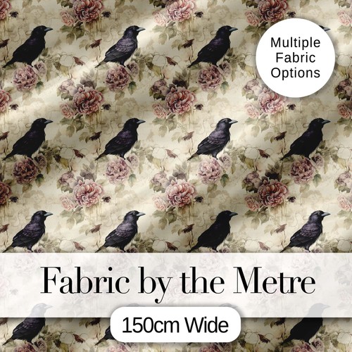 Vintage crow bird with floral - bird,