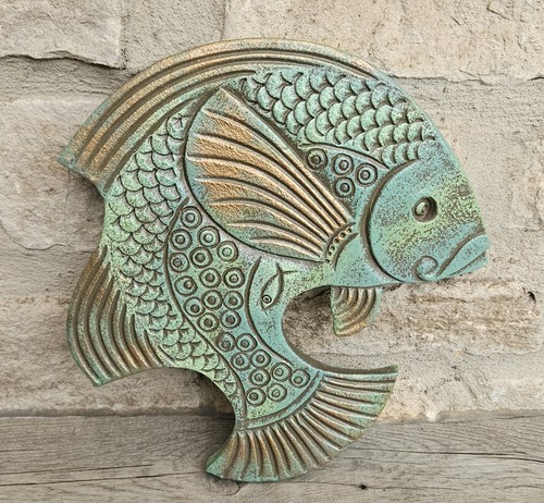 Vintage large fish ceramic - vintage,