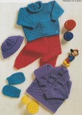 #299 PREM BABY BOY GIRL 12-24" DK OUTFIT KNITTING PATTERN COPY
