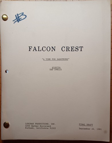 Falcon crest 1981 - tv, script
