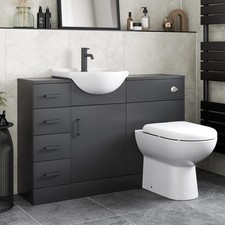 Alpine Black Toilet & Basin