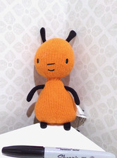 CBEEBIES knitted FLOP from BING bunny soft toy 19cm Golden Bear