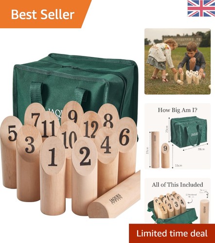 Wooden skittles set classic - wooden,