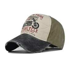 Mens Retro Washed Motorcycle