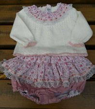 DOLCE PETIT gorgeous cream and pink outfit age 6 months