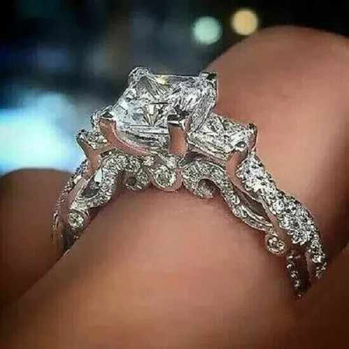 2ct princess cut lab created - lab,