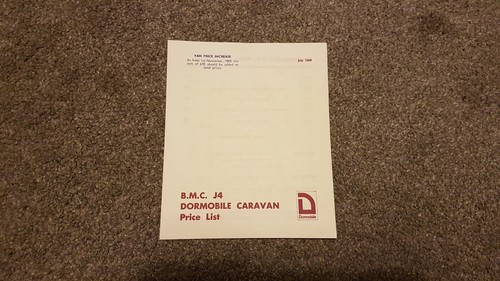 Bmc dormobile caravan price - bmc,