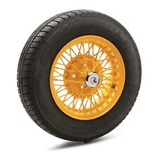 BXW789 Yellow Powder Coated Wire wheel & Fulda Tyre 4.5 x 13 60 Spoke Triumph