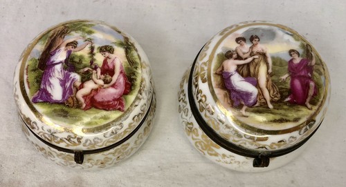 Antique china pill boxes - china,