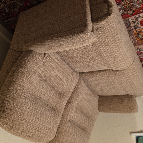 Beige fabric seater sofa - fabric,