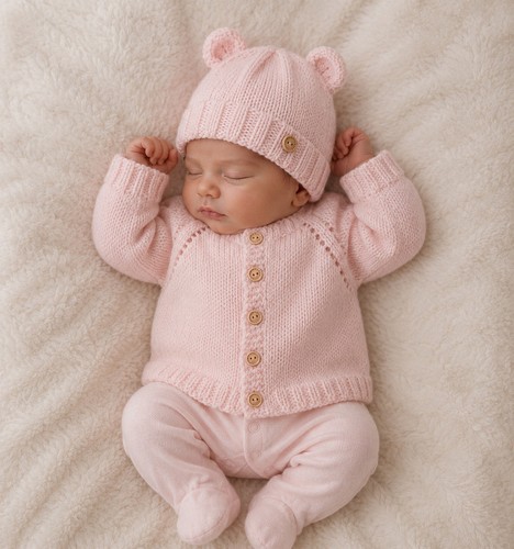 Hand knitted teddy hat - , &