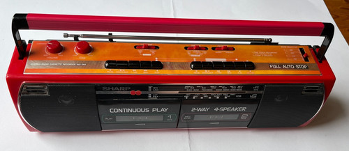 Sharp 268e red stereo radio - sharp,