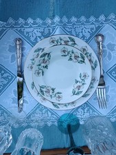 Five Vintage Crown Staffordshire Peach Blossom Dinner  Plates 21cm