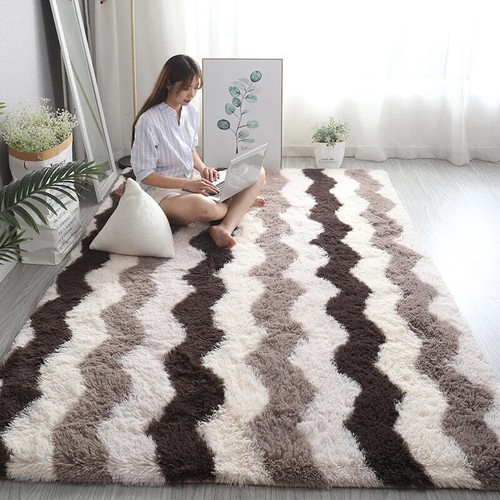 Soft fluffy mats furry carpet - mats,