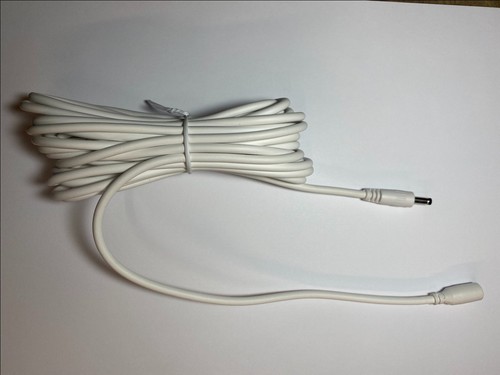 White extension power cable - white,