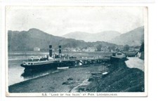 STEAMER "LORD OF THE ISLES" AT LOCHGOILHEAD PIER: Argyll postcard (C86213)