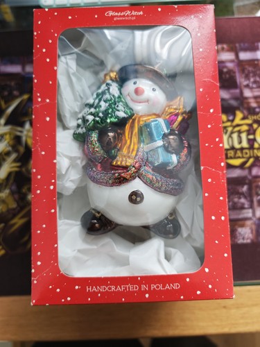 Glass witch snowman snow - glass, globe