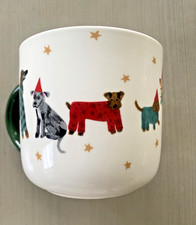 FESTIVE CHRISTMAS DOGS Mug by John Lewis *VGC*  (discontinued) Green Handle