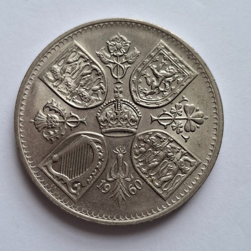 1960 five shilling coin the - five,