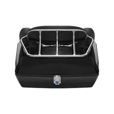 48L Black Motorcycle Rear Top Case – Tour Pack for Harley Honda Scooter