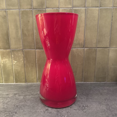 Large glass vase red - outer, and