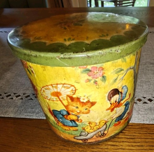 Blue bird toffee tin - toffee, vintage