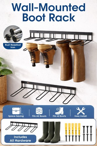 Welly boot rack wall mounted - wall,