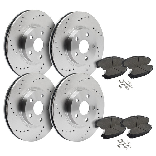 Front rear drilled brake - front,
