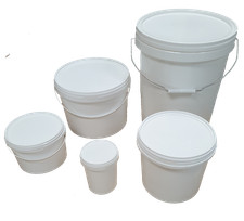 Plastic Buckets Tubs Containers with Tamper Evident Lids 1L 2.5L 5L 10L 25L