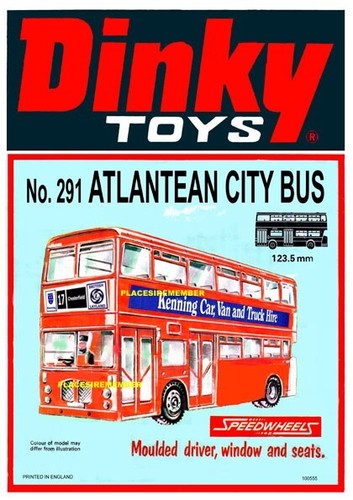 Dinky toys 291 red - dinky, no.291