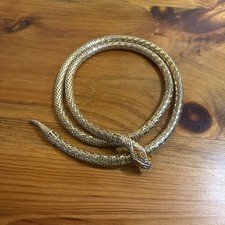 VINTAGE WHITING & DAVIS GOLD ADJUSTABLE MESH SNAKE Necklace / Belt 40”