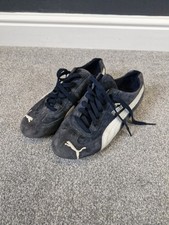 Puma Karting Motor Racing Sprint Trainers UK 6 Navy Blue Gym Training Casual