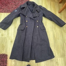 Vintage 1940s 1950s RAF Coat Wool Military Issue Great coat 