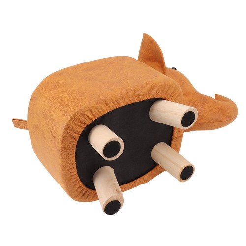 Orange animal footstools - animal,