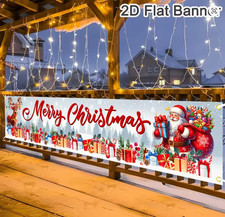 Large Merry Christmas Banner for Christmas Party Decoration Outdoor Indoor, Xmas