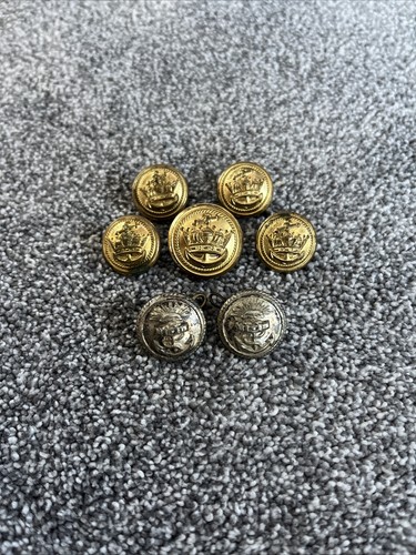 British merchant navy buttons - navy,