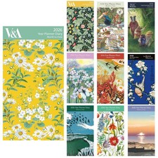 2026 Slimline Year Planner Month To View Diary Artistic Cover - Choose Design