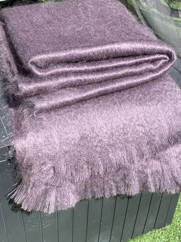Large mohair throw heather - mohair, in