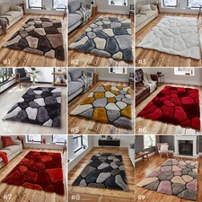 LARGE THICK SOFT 3D TEXTURED PILE PEBBLE STEPPING STONES NOBLE HOUSE RUG NH 5858