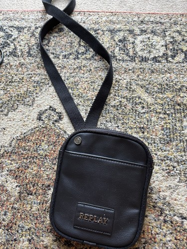 Replay small black leather - small,