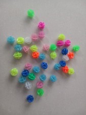 KIDS MIXED MULTI COLOURED PLASTIC x40 WHEEL SPOKE BEADS BIKE CYCLE BICYCLE BMX