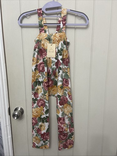 Girls vintage floral dungarees - girls,