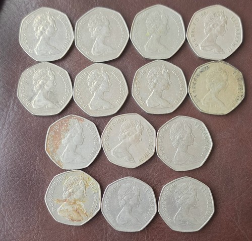 Set 50p elizabeth - of,