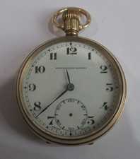 Bravingtons Renown 9ct Gold Half Hunter Pocket Watch Swiss Movement Not Working