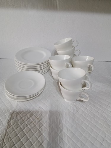 Crockery job lot plain white - crockery,
