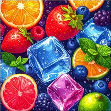 Tile Mural Colorful Citrus