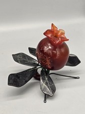 Vintage Jade Leaf Carved Stone