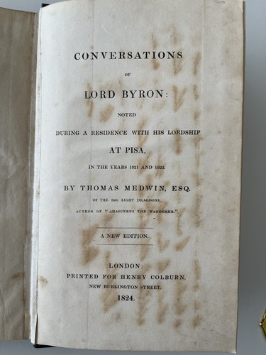 Conversations lord byron - conversations,